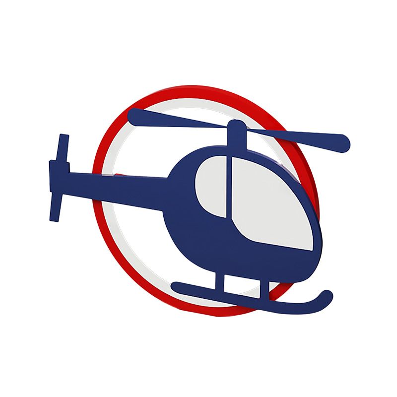 Helikopter Vorm LED Plafond Fixture Kid Acryl Flush Mount Licht voor Baby Slaapkamer