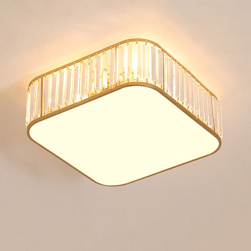 Crystal Geometric Flush Mount Lights Modern Style Multi Lights Flush Mount Fixture