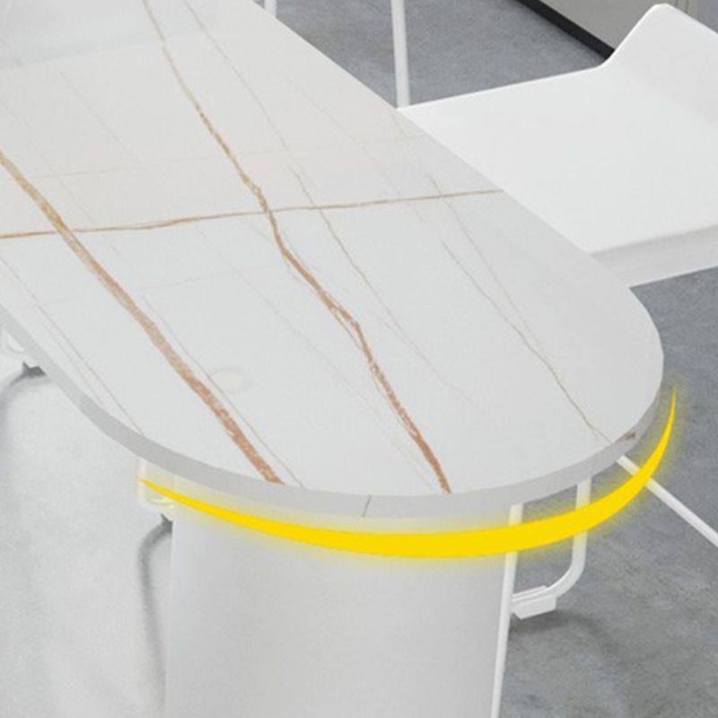 Modern Irregular Shape Bar Table Set 1/2/5 Pieces Sintered Stone Counter Table with Stools