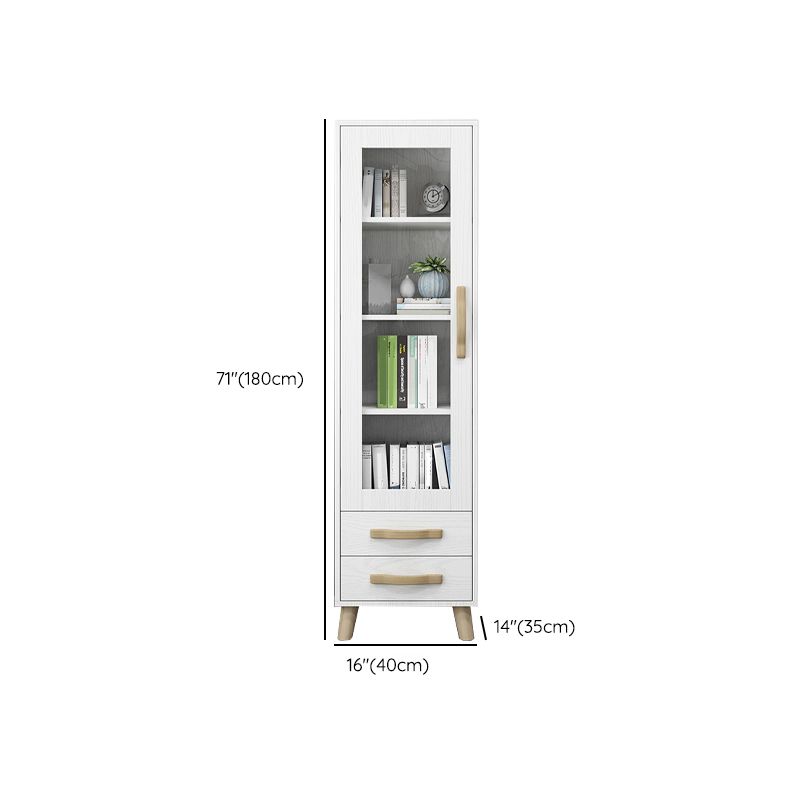 Closed Back Engineered Wood Bookshelf Standard Contemporary Bookcase