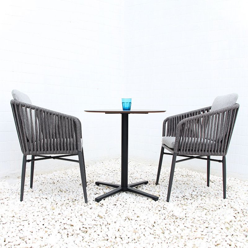 Modern Style 1/3/5 Pieces Metal Dining Set Round Dining Table Set for Outdoor