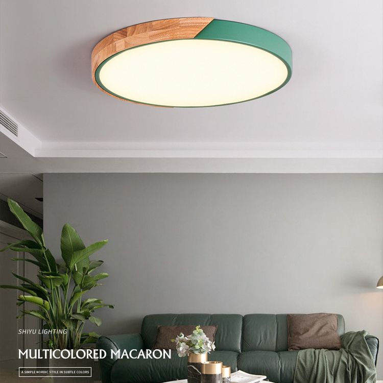 Runde Unterputzleuchten, moderne, schlichte Acryl-Deckenleuchte für Schlafzimmer