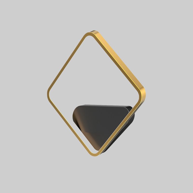 Modern Creative LED Wall Light Metal Acrylic Geometric Wall Lamp for Bedroom