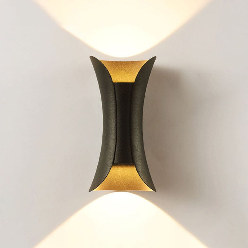 Curl Shape Wall Light Industrial Style Metal 1 Light Wall Lamp for Outdoor