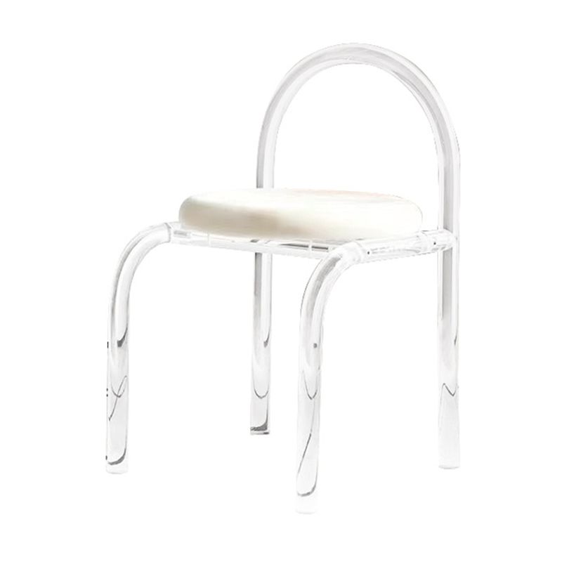 Round Dining Table Set 1/2/3/4 Pcs Acrylic Base Table and Chairs