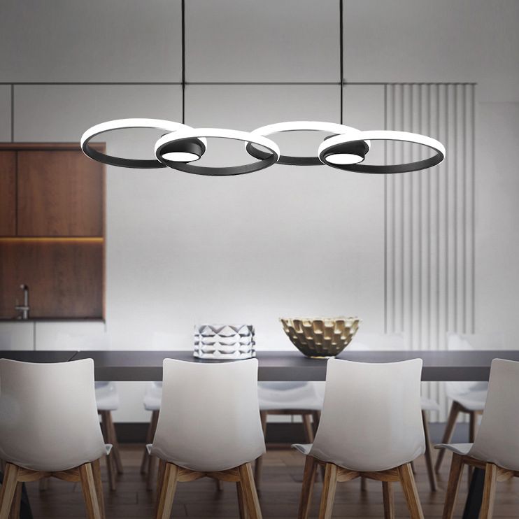 Circles Island Lighting Modern Pendant Chandelier Metal Island Light Fixture