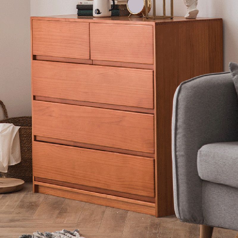 15.74" Wide Modern Accent Chest with 5/6Drawers Wood Rectangle Chest