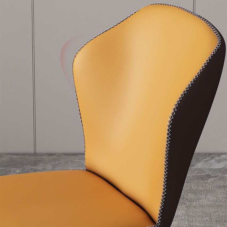 Modern Polyurethane Dining Chair 17'' Wide Wingback Side Chair for Home Use