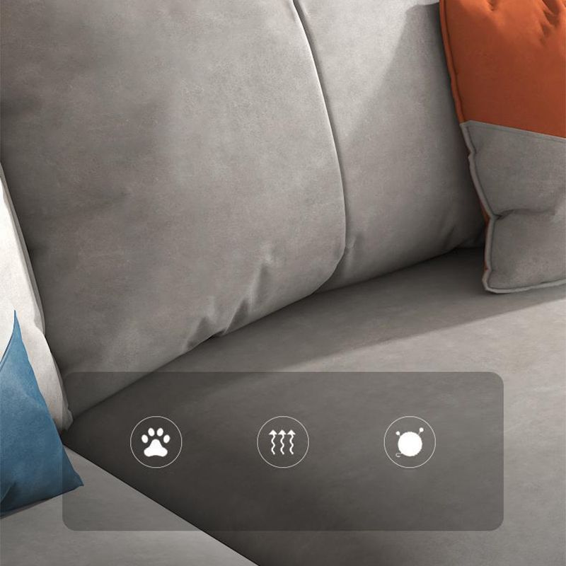 3/4-seater Faux Leather Sectional Recessed Arm Sectional Sofa