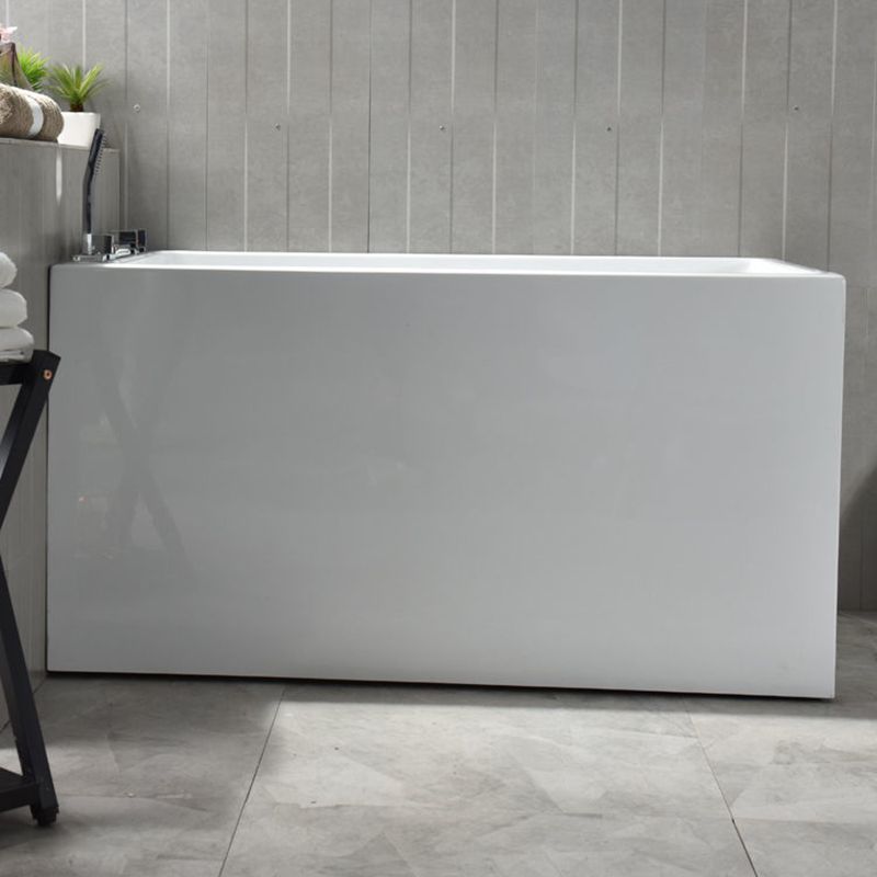 Acrylic Soaking Bathtub Antique Finish Rectangular Bathtub (Shelf not Included)