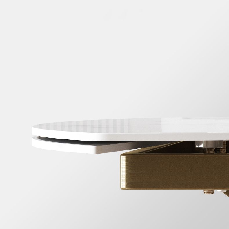 Glam 4 Legs Cocktail Table Single Stone Coffee Cocktail Table