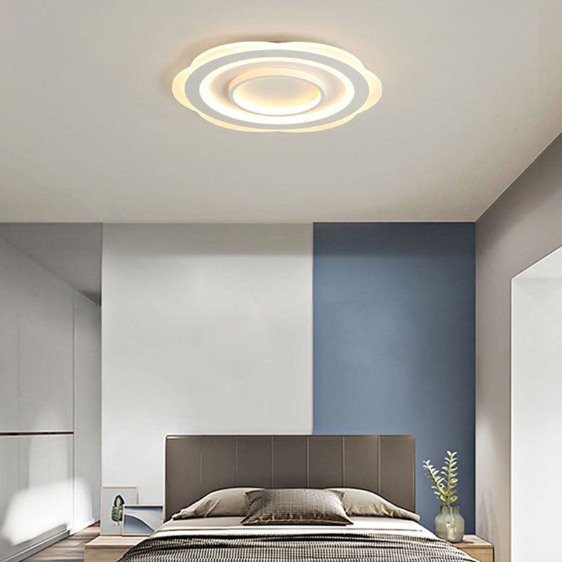 16 "/19.5" /23.5 "Bloemplafondarmatuur Moderne acryl woonkamer spoeling licht in warm/wit