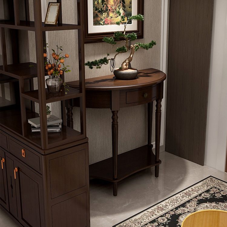 Mid-Century Modern Console Table Wooden Accent Table for Hall