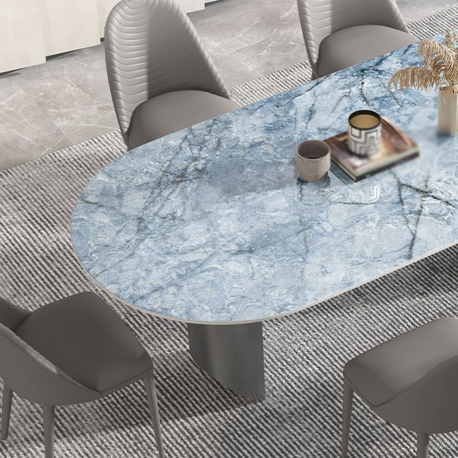 Contemporary 1/3/4/5/7 Pieces Dining Set Oval Shape Dining Room Table Set