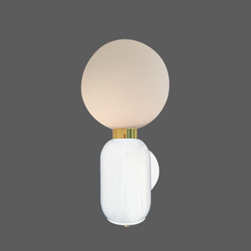 1-leichte Globus Wandlampenleuchten moderne Metallwandmontageleuchte mit Glasschatten