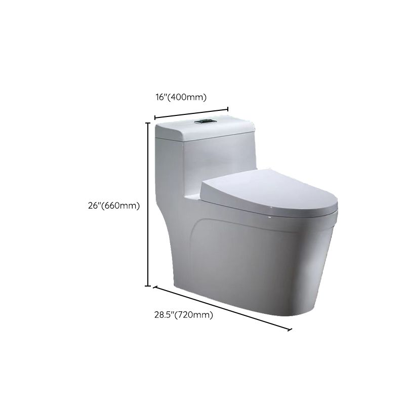 Contemporary Ceramic Floor Mounted Toilet Indoor All-In-One Toilet Bowl