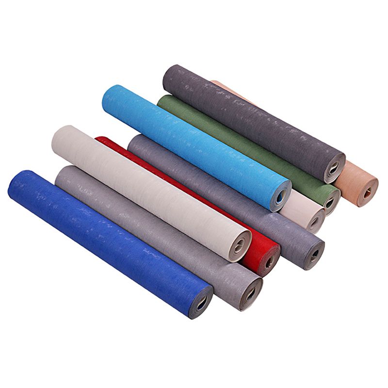 Simple Plain Wallpaper Roll Vinyl Moisture Resistant Multi Color Wall Decor for Bedroom
