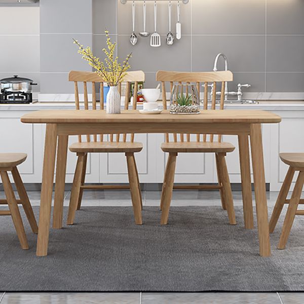 Oak Table Dining Table Contemporary Dinner Room Kitchen Table with 4-foot