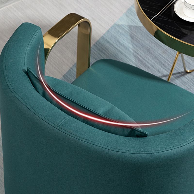 Glam Armrest Backrest Cushion Chair with Metal Legs for Balcony