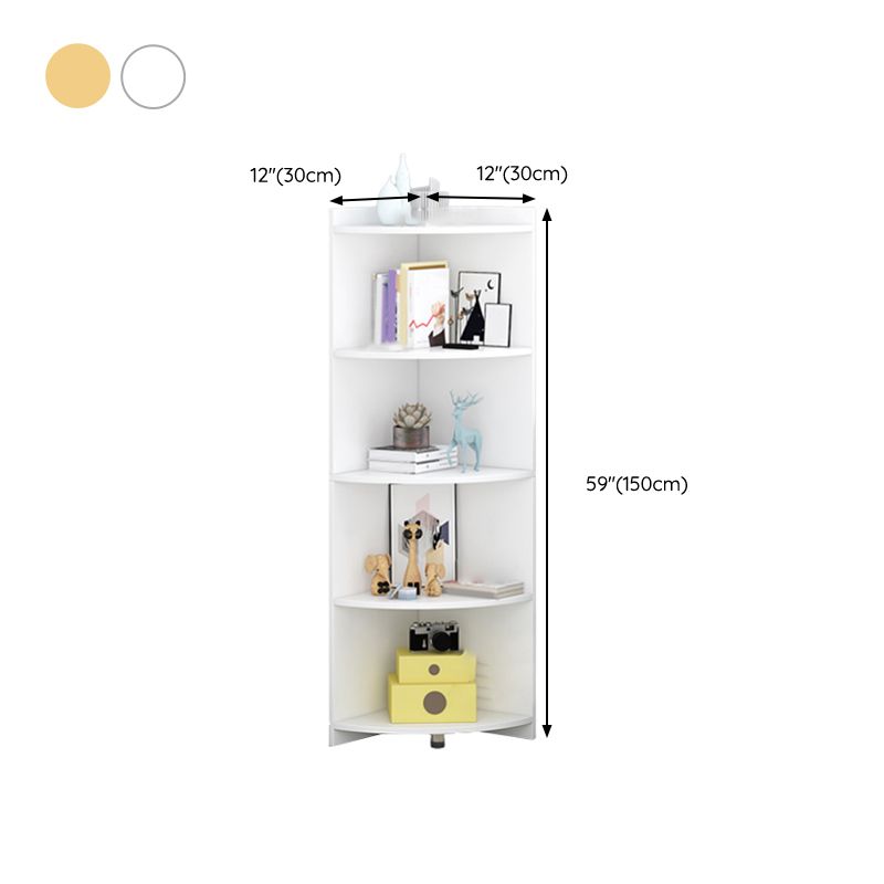 Modern Engineered Wood Bookshelf Corner Book Shelf for Living Room