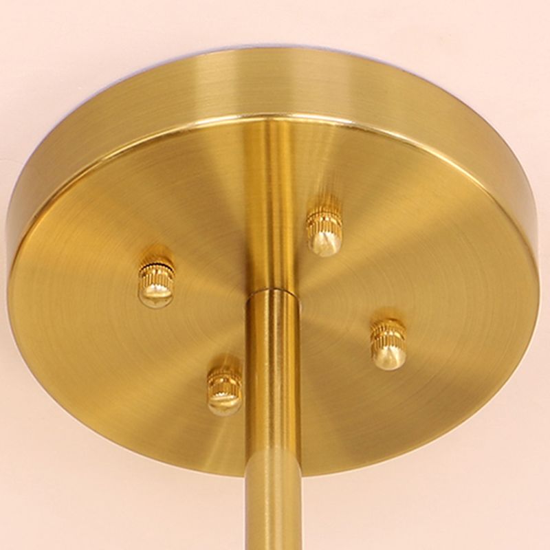 Modern Style Spherical Shape Pendant Lights Glass Chandelier Light Fixtures in Gold