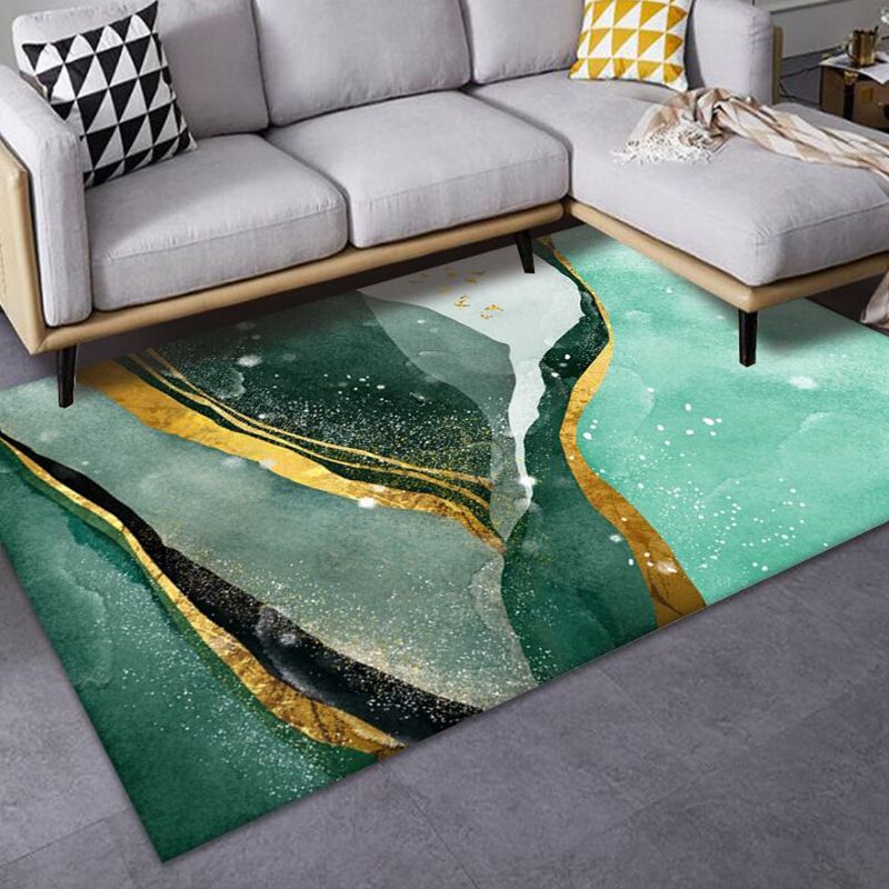 Gorgeous Abstract Print Carpet Stylish Washable Rug Polyester Stain Resistant Carpet for Home Decor