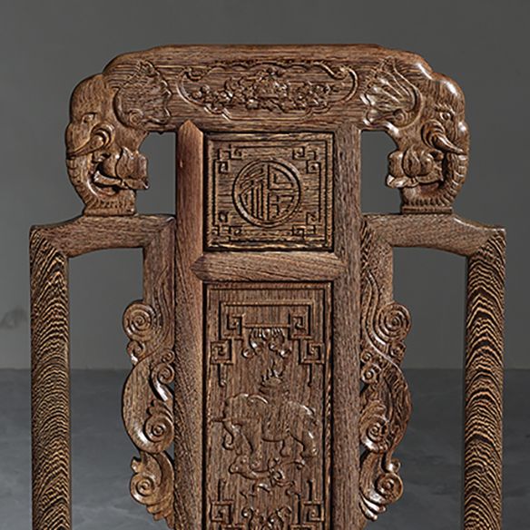 Traditional Style Solid Wood Dining Set with Fixed Table and 4 Legs Base for Home Use