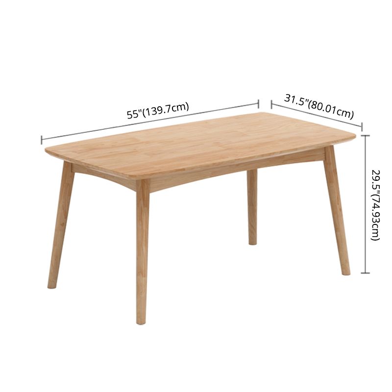 Modern Solid Wood Dining Room Set with Rectangle Home Dining Table Furniture