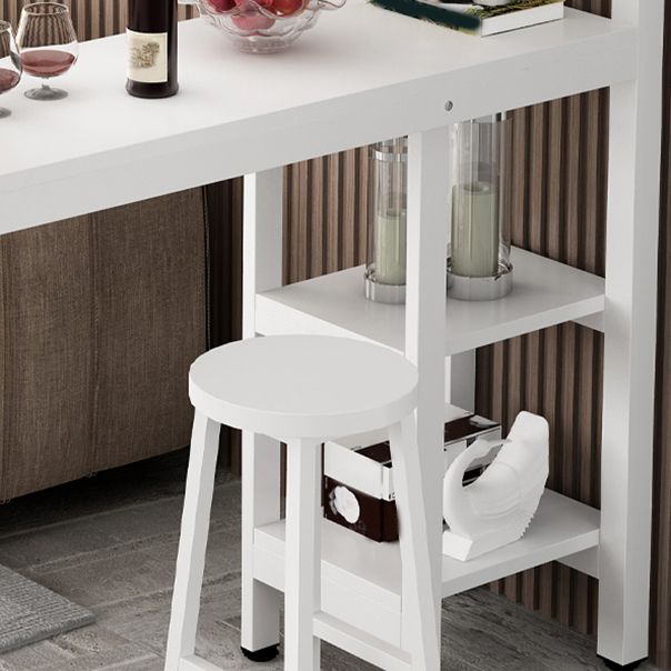 1/2 Piece Pub Dining Set Glam Style Bar Table with Metal Stool