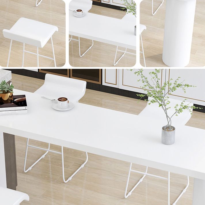 Modern 1/2/5 Pieces Bar Table Set Rectangle Bar Table with High Stools for Home