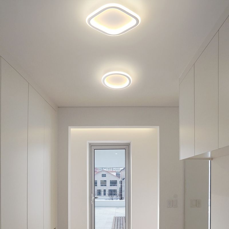 LED Ceiling Lamp Modern Style Ceiling Mount Light with Silica Gel Shade for Bedroom