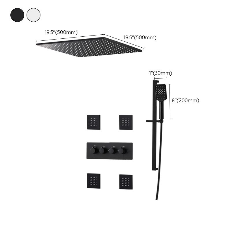 Modern Shower Trim Brass Slide Bar Included Adjustable Shower Head Shower Combo