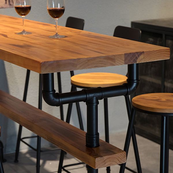 1/4/7 Pieces Bar Table Set Industrial Rectangular Pub Dining Set