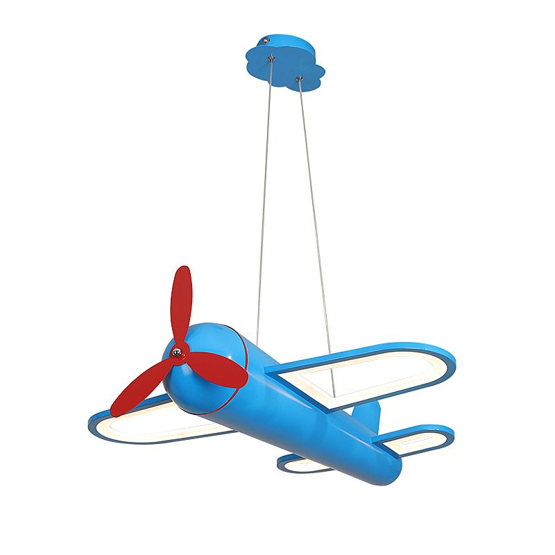 1 leichte Flugzeug Anhänger Leuchten Kinder Metallic Suspension Anhänger Licht für Kinder Schlafzimmer
