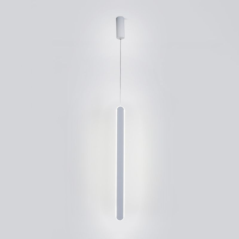 Minimalistische lineare Anhängerbeleuchtung, Acrylschatten um Metallstange hängen Licht