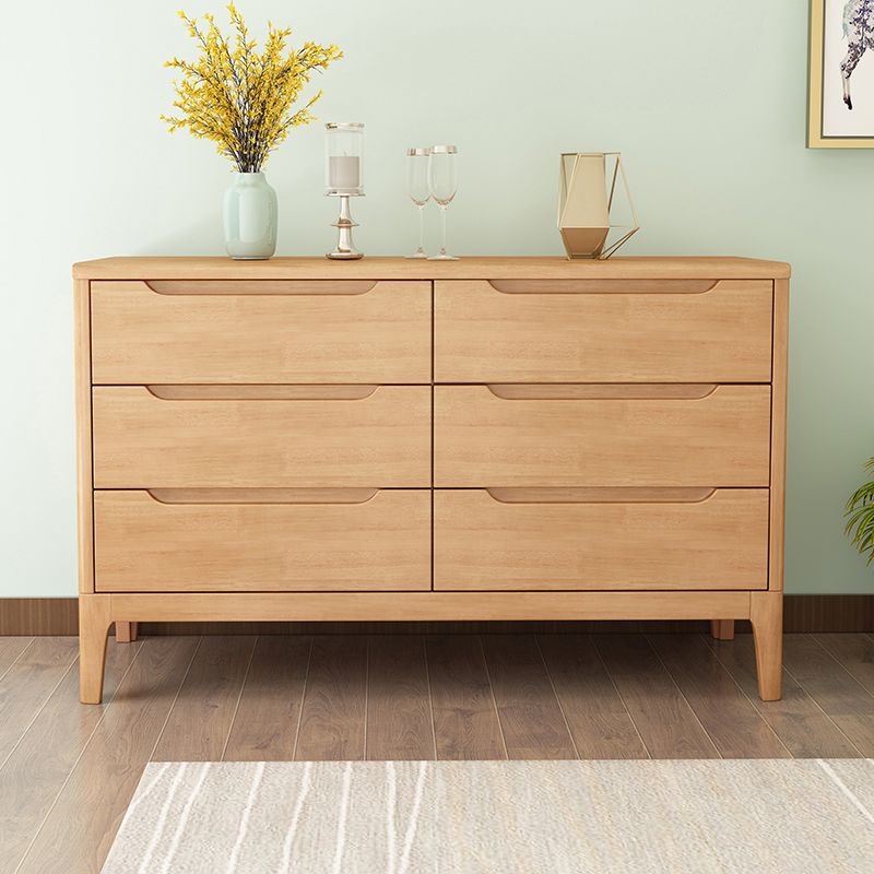 American Traditional Storage Chest Solid Wood Dresser with 5/6/7 Drawers