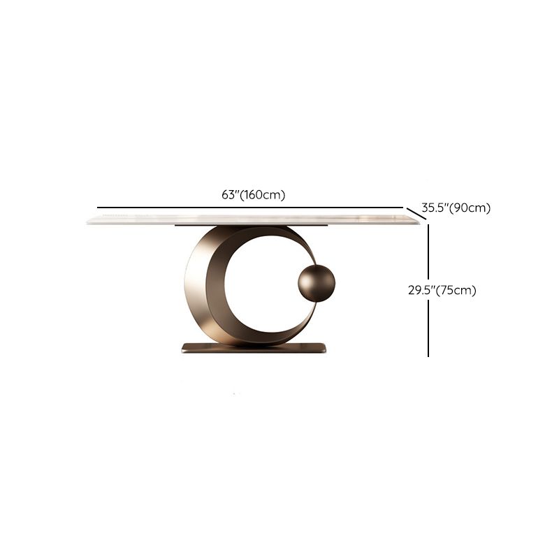 Glam Rectangle Table Set 1/2/5/7 Pieces Dining Set for Home Use