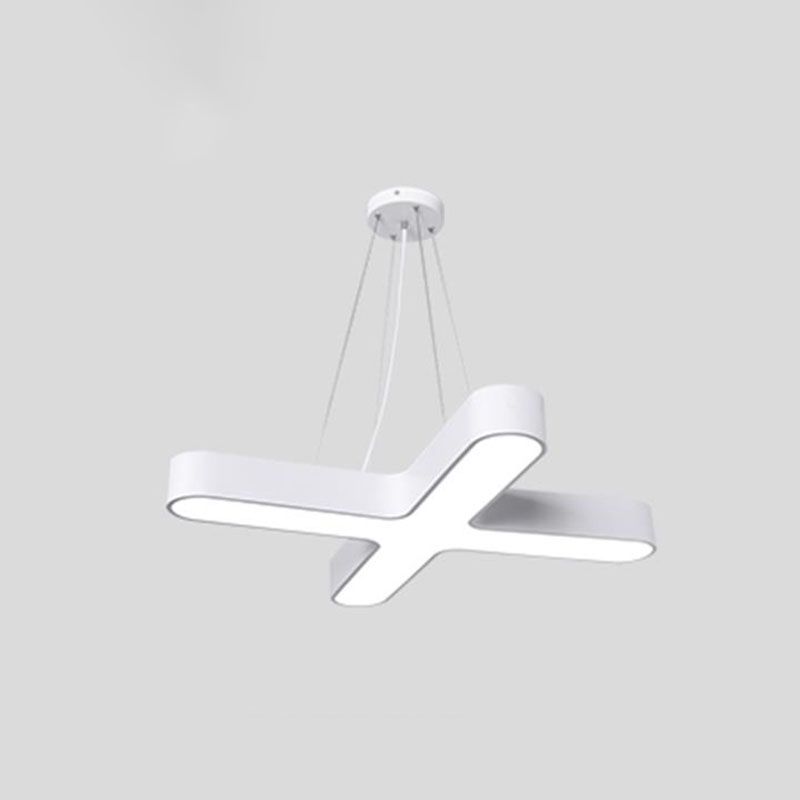 X -förmiges Restaurant Anhänger Leuchte Acryl minimalistische LED -Decke Hanglampe