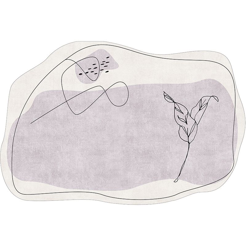 Stylish Novelty Shape Rug Modern Polyester Rug Washable Carpet with Non-Slip Backing