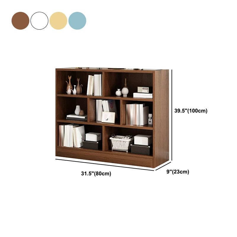 39.4" H X 9.1"W Engineered Wood Bookcase Modern Closed Back Standard Book Shelf