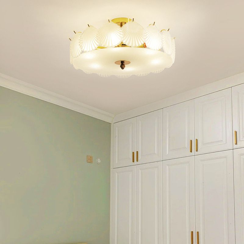 Modern Glass Ceiling Lamp Household Simple Flush Mount Light Fixture