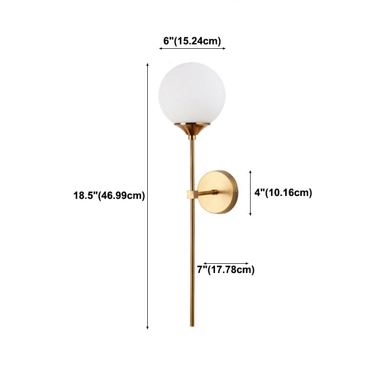 Luci di applique a sfera di vetro MODERNA MODERNA 1 Fissature di illuminazione a parete