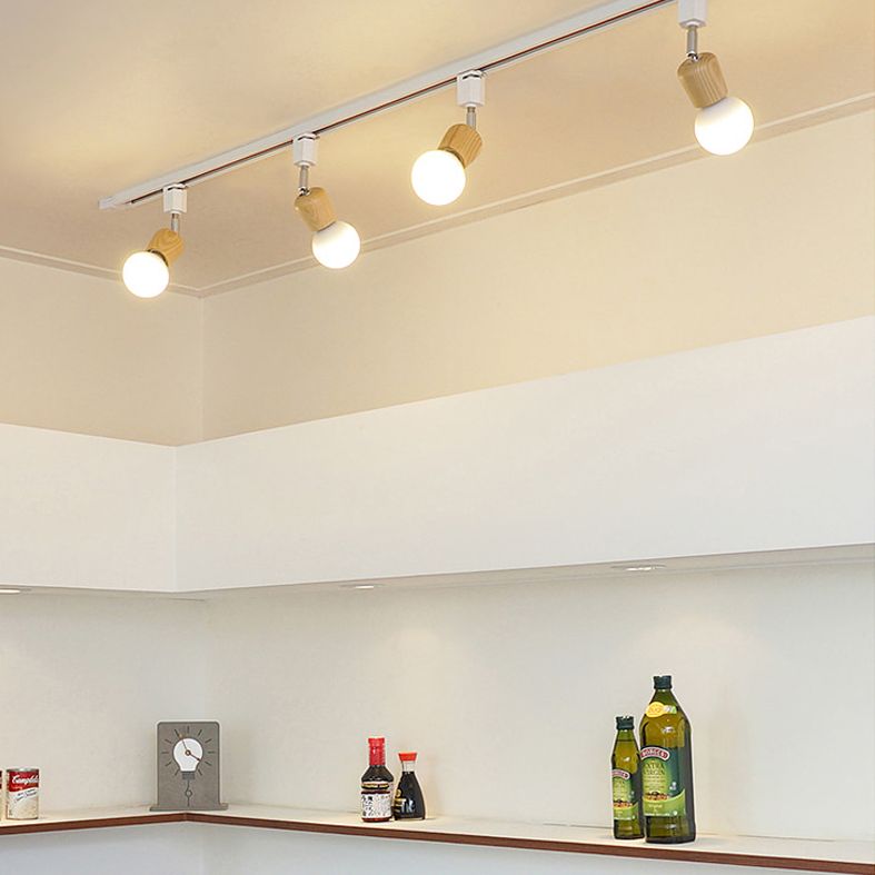 Japanse Stijl Solide Sood Track Licht Moderne Minimalistische Woonkamer Eetkamer Keuken Home Shop Commerciële Spotlight