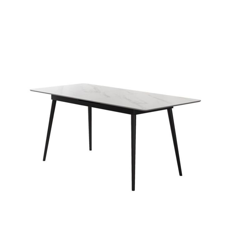 Rectangle Extendable Dining Table Modern Stone Top Dining Table