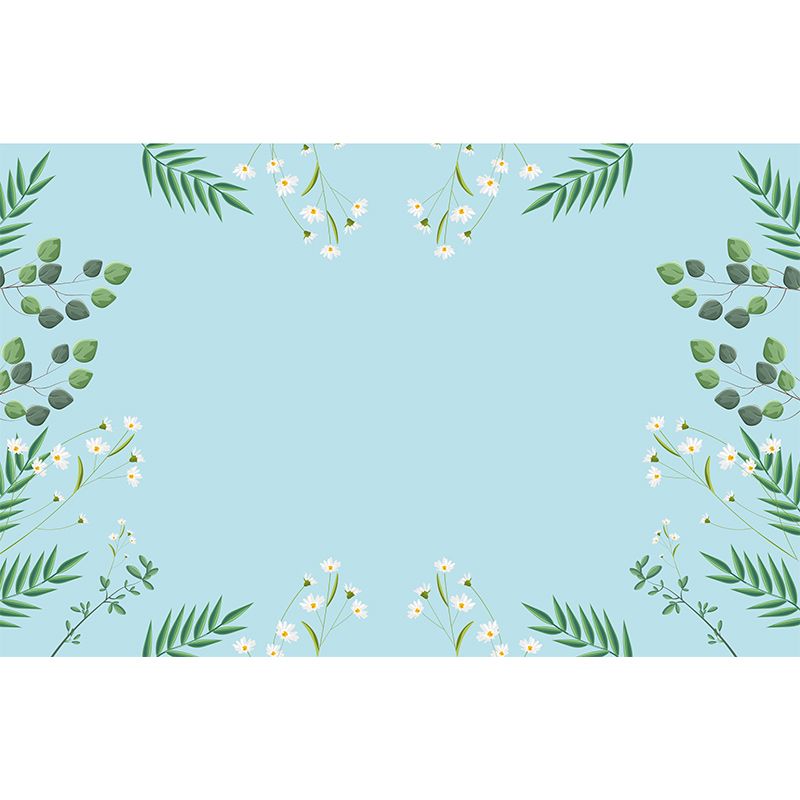 Modern Illustration Mural Wallpaper Leaves Decoration Indoor Wall Mural