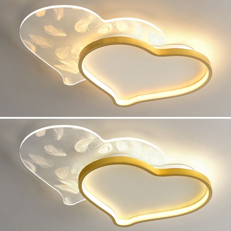 Coeur encastré luminaire chambre simple acrylique plafonnier
