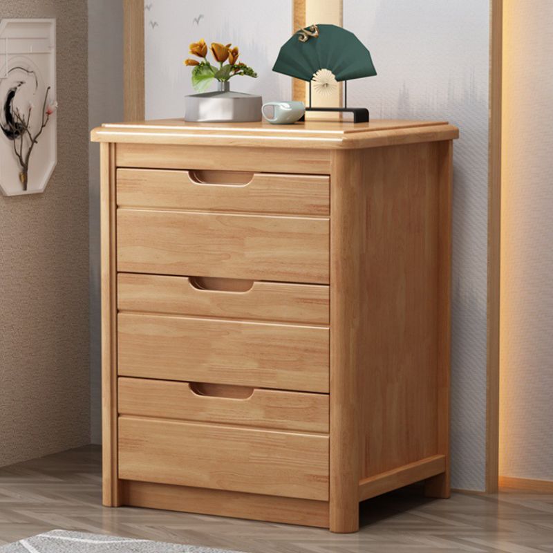 Rectangle Brown Walnut Accent Chest with Drawers Modern Chest
