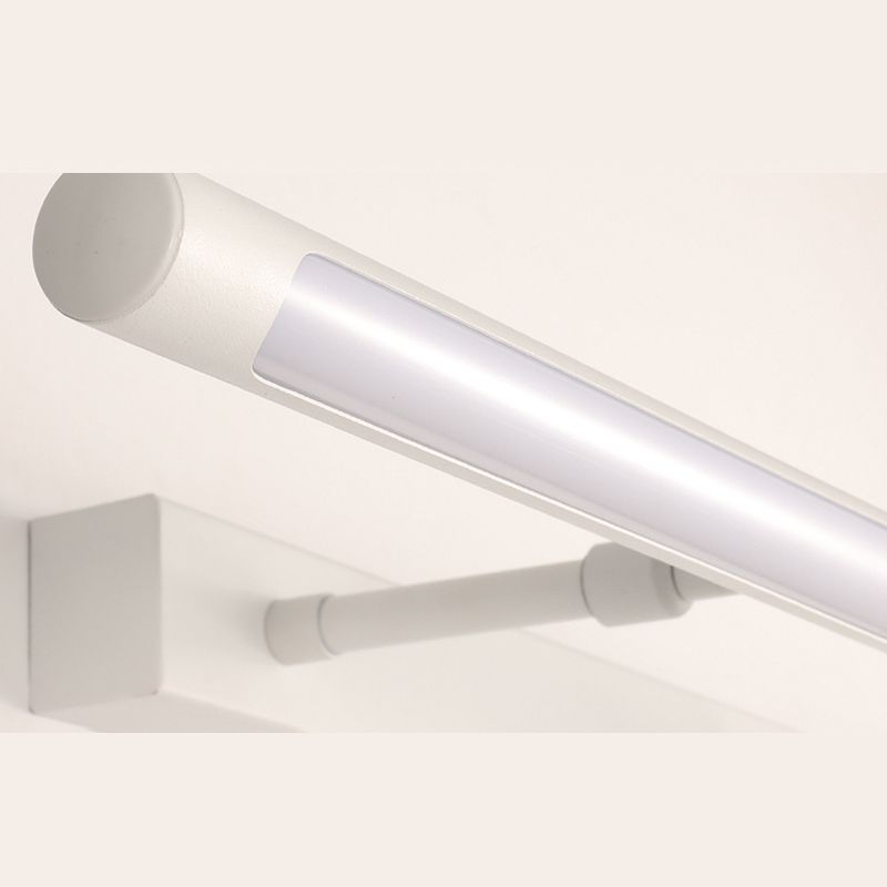 Extendable Tube Vanity Light Fixture Simplicity Metal Bathroom LED Wall Sconce in White