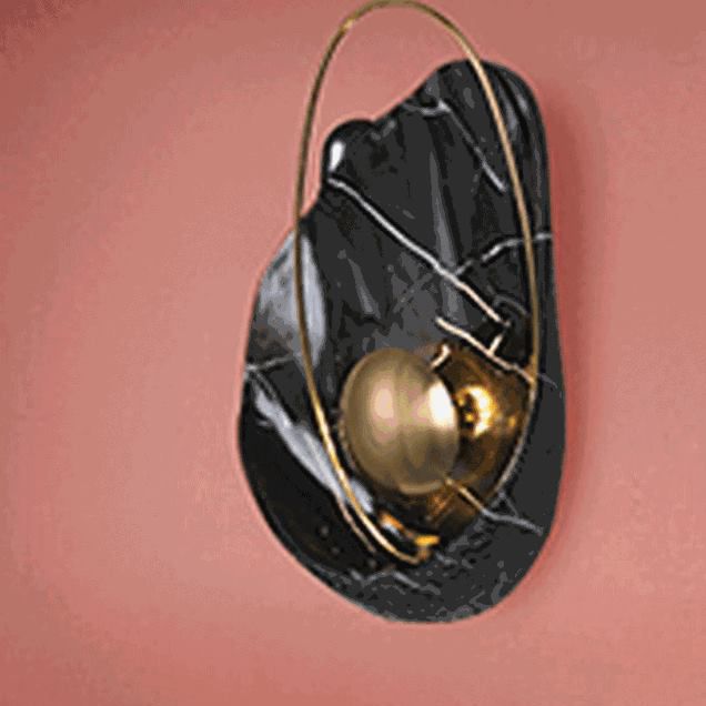 Conchoidal SCONCE LICTE FICTURE Moderne Creative Style Resin 1 Light Sconces