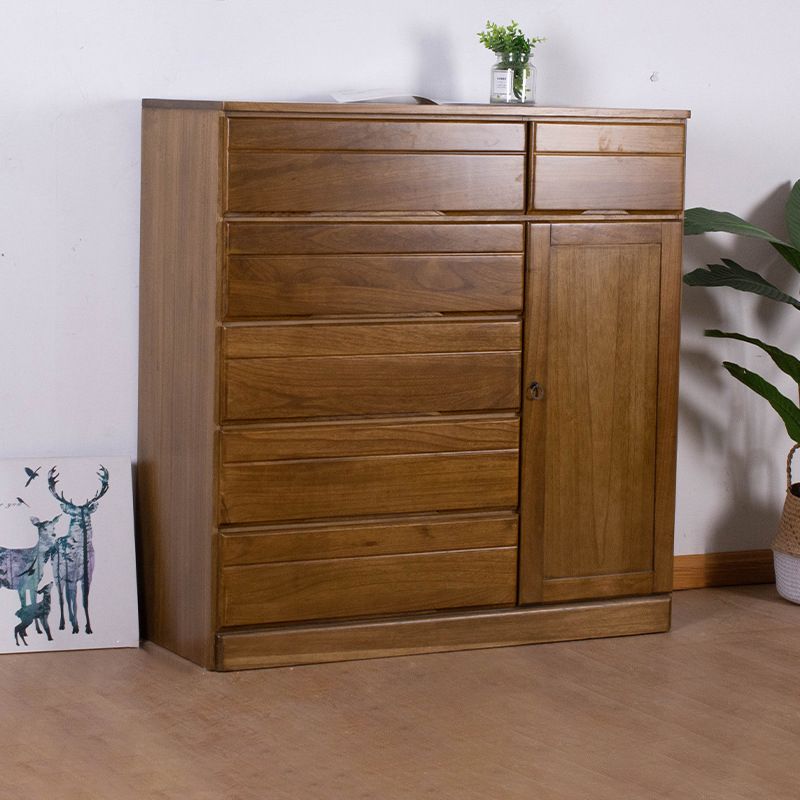 Solid Wood Modern Storage Chest Dresser Horizontal Storage Chest Dresser